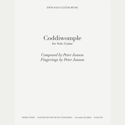 "Coddiwomple" sheet music with tabs (PDF Download)